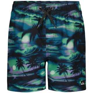 Quiksilver Jungen Volley Swim Trunks with UPF 50+ Sun Protection, Quick Dry Bathing Suit Shorts Badehose, Phantom Mix, 14-16 - 14-16