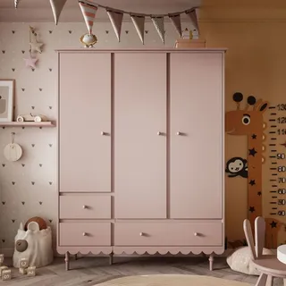 lookway Kleiderschrank Babushka 154 x 203 x 50 cm Rosa