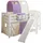 90 x 200 cm Buche massiv weiß beige-lila