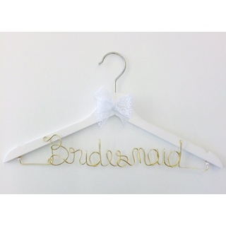 Kleiderbügel Bridesmaid Gold für Ihre Hochzeit - individuell gestaltbar auch mit Name, Geschenk zur Hochzeit, Brautkleid