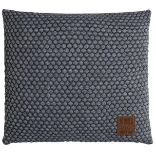 Knit Factory Dekokissen Knit Factory Juul Kissen Anthrazit/Grau - 50x50