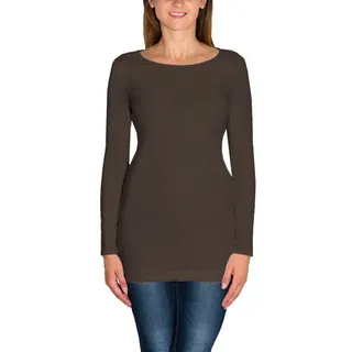 Alkato Langarmshirt Braun XXL
