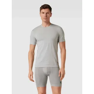 T-Shirt mit Rundhalsausschnitt, Mittelgrau Melange, M
