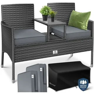 Kesser Gartenbank 133 x 55 x 84 cm Schwarz