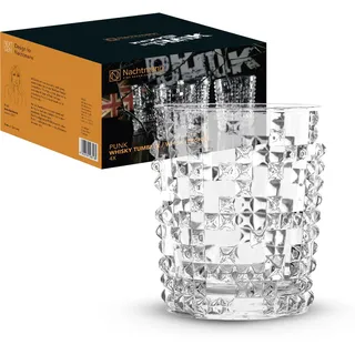 Nachtmann 4-teiliges Whisky-Set, Whiskygläser, Kristallglas, 348 ml, Punk, 0099503-0
