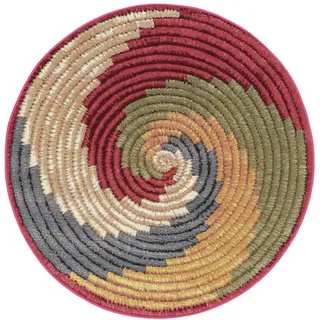 benuta Nest Outdoorteppich, Mehrfarbig, Textil, Orientalisch, Rund, 160x160 cm, Oeko-Tex® Standard 100, wasserabweisend, Teppiche & Böden, Teppiche, Outdoorteppiche