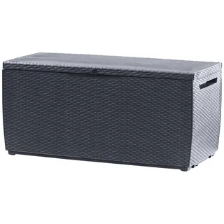 Keter Gartenbox Capri , 305 Liter Stauraum, Aufbewahrungsbox für den Garten, Grau, kompakte Auflagenbox, wasserdicht, perfekt für Sitzauflagen, Gartengeräte oder Spielzeug