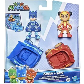 PJ Masks Catboy vs An Yu Fahrzeuge Battle-Pack Vorschulspielzeug, Fahrzeug und Action-Figurenset für Kinder ab 3 Jahren