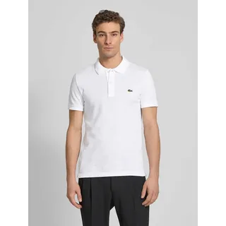 Lacoste Slim Fit Poloshirt mit Label-Patch Modell 'PIQUE', Weiss, XL