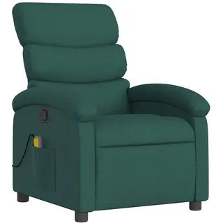 vidaXL Massagesessel Dunkelgrün Stoff 92 x 99,5 x 0 cm Grün mit Fernbedienung