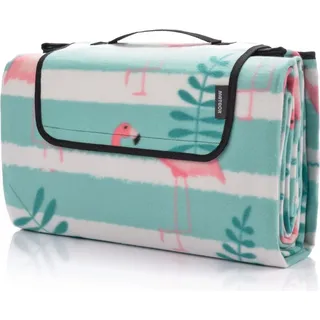 Picknickdecke Wasserdicht Isoliert Garten Campingdecke Outdoor Stranddecke Meteor 2XL 200x200 cm Flamingos - Bunt