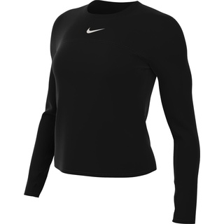 Nike FB4297-010 W NK Swift ELMNT DF UV CRW TOP Sweatshirt Damen Black/Reflective SILV Größe L