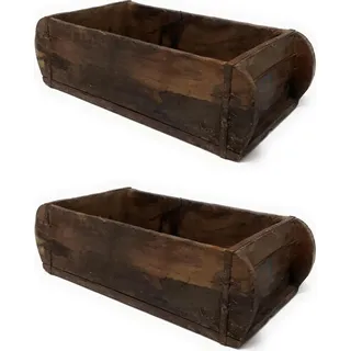 2er Set Ziegelform Aufbewahrung UNIKA L 31cm B 15cm Holz  Ib Laursen - Braun