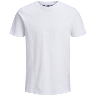 JACK&JONES Herren T-Shirt Vorteilspack - JJEORGANIC BASIC TEE O-NECK, Kurzarm, Bio-Baumwolle Weiß/Schwarz M 3er Pack (1x3P)