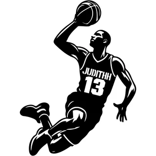 Personalisiert Wandtattoo Basketball mit Name und Nummer Wandaufkleber Wandsticker für Kinderzimmer Wohnzimmer Schlafzimmer Wanddeko,Geschenk für Kinder Junge Teenager Männer