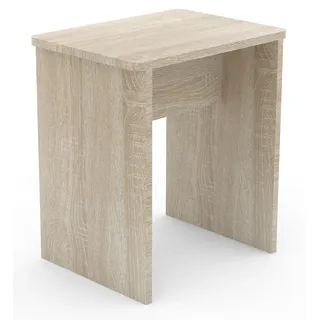 VCM Sitzhocker Holz 40 x 45 x 30 cm Sonoma-Eiche