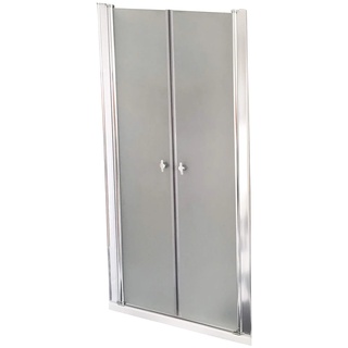 Home Deluxe - Duschabtrennung LAVEA - Milchglas - Maße: 125 x 195 cm - 6 mm nanobeschichtetes Sicherheitsglas, inkl. Scharniere und Montagematerial I - Duschtür Pendeltür Duschtrennwand Nischentür