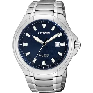 Titanuhr CITIZEN "BM7430-89L" Armbanduhren blau (silberfarben) Herren Solaruhren Armbanduhr, Herrenuhr, Solar