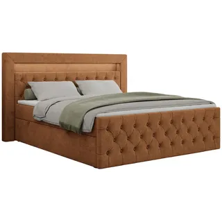 MKS Boxspringbett 160 x 200 cm H3 Orange