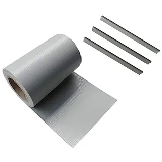 Ventanara® Zaun Sichtschutzstreifen PVC für Stabmattenzaun Zaunfolie (19cm x 35m, Grau)
