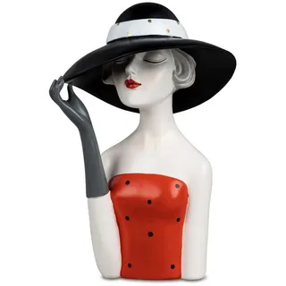 formano Dekofigur Deko-Büste Dame Handbemalt - Bunte Skulptur 20x27cm Frau Figur bunt