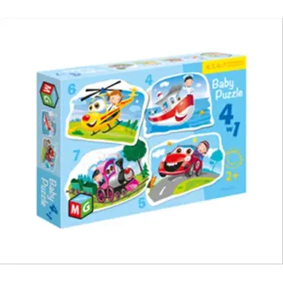 Puzzle Baby 4w1. Pojazdy