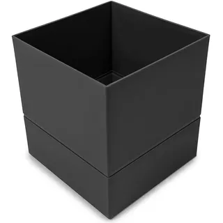 ONDIS24 Pflanzkübel Blumenkübel Aquaduo, Blumentopf, mit integriertem Wasserspeicher grau 9 l | Ø 24 cm x 24 cm x 24 cm x 24 cm