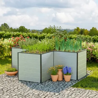 GFP Hobby 269 x 269 x 77 cm Hochbeet, Aluminium eloxiert - (GFPV00567)