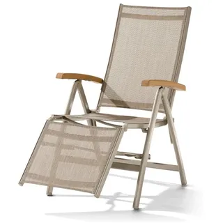 Sieger Cadiz Relaxsessel 62 x 95 x 109 cm champagner/natur klappbar