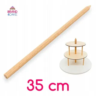 CakeLand Tortenständer ZENTRALSTANGE 35 cm für Tortenständer aus Holz, Verstecktes System, Holz