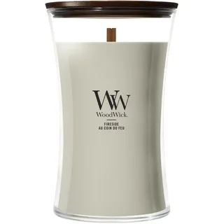 Woodwick Fireside Duftkerze 610 g grau