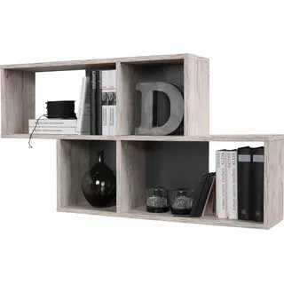 FMD Nora Wandregal 100 x 19,5 x 53 cm Grau