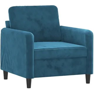 vidaXL Sessel vidaXL Samt 77 x 80 x 60 cm Blau