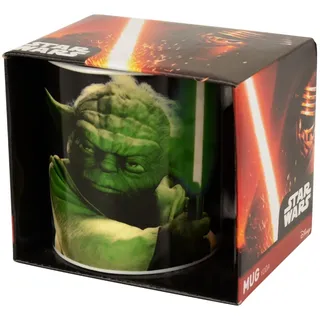 Star Wars 6831096000 Yoda Kaffeebecher, Krieg der Sterne -Tasse, Jedi-Meister Teetasse, Lizenziertes Originaldesign, farbig