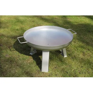 OEM Feuerschale Edelstahl Ø 600 mm inkl. Füße und Griffe 60 cm 1.4301