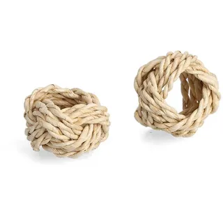 Serviettenringe, Braun, Naturmaterialien, 5x5 cm, Wohntextilien, Tischwäsche, Stoffservietten