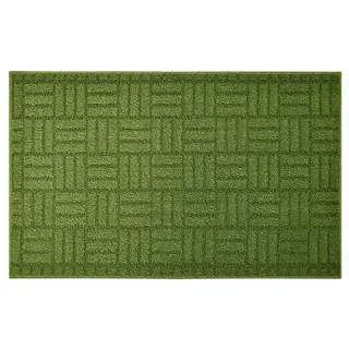 Lashuma Küchenläufer Narciso, rechteckig, Höhe: 10 mm, Küchenteppich 50x80 cm, Küchenmatte gemustert grün