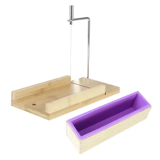 Verstellbarer, Multifunktionaler Drahtseifenschneider Für Diy-projekte Mit Bambusform (ohne Deckel)