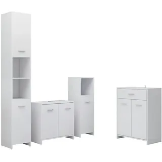 vidaXL Badmöbel-Set 4-tlg. Weiß