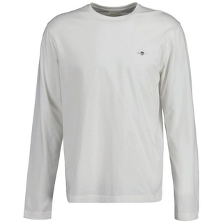 Gant T-Shirt Herren Longsleeve - REGULAR SHIELD LS, Shirt weiß