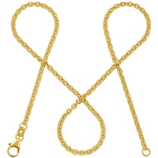 modabilé Goldkette Ankerkette DELICATE Rund 2,4mm 585 Gold, Halskette Damen, Damenkette dezent, Kette, Made in Germany gelb|goldfarben 60cm