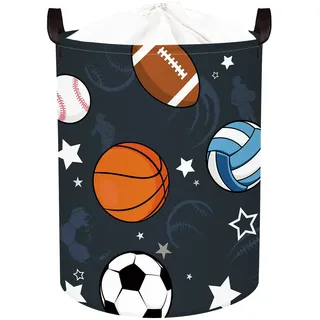 Clastyle Sport Ball Aufbewahrungskorb Sterne Kleidung Wäschekorb Bad Aufbewahrungsbox für Eltern Organize Spielzeug Buch, Sport Bälle, 40x50 cm