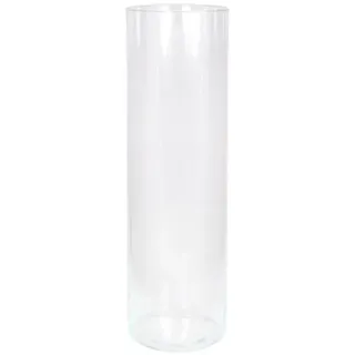 INNA-Glas Bodenvase Boden Vase Zylinder Sanya Ocean aus Glas, klar, 50 cm, Ø 15 cm weiß
