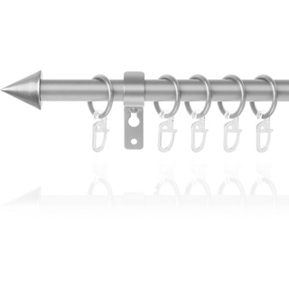 Lichtblick Gardinenstange Kegel, 16 mm, ausziehbar 130 - 240 cm - Silber