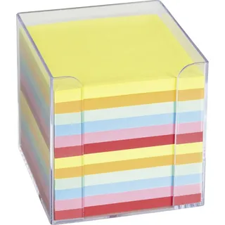 KÖNIG & EBHARDT 8655613, glasklar, 9,5 x 9,5 x 9,5 cm, 700 Blatt, farbig)