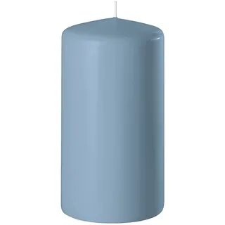 Wenzel Stumpenkerze H 13 cm SAFE CANDLE, Blau - Paraffinwachs - 7 x 13 cm - selbstlöschend