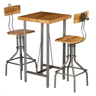 Bar-set 3-tlg. Recyceltes Massivholz Teak