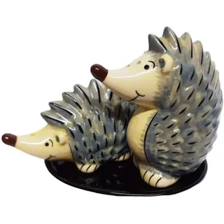 Igel Salz und Pfefferstreuer Figur Keramik Tier Geschenk Küche Frühstückstisch Set