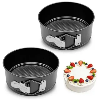 LuxusKollektion Springform Springform Rund 16cm Antihaft 2Stck schwarz rund | Ø 16 cm