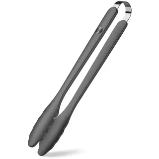 Hoffmann Küchenzange 33,7 cm – Edelstahlkern mit Silikon-Ummantelung, Lebensmittelecht, hitzebeständig bis 200 °C, spülmaschinenfest, Kochzange, Küchenhelfer